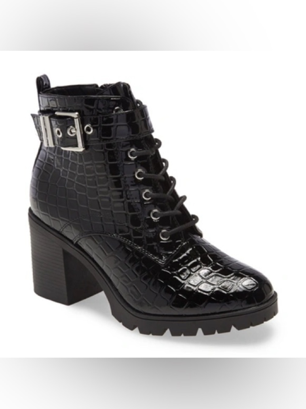 Topshop croc embossed booties